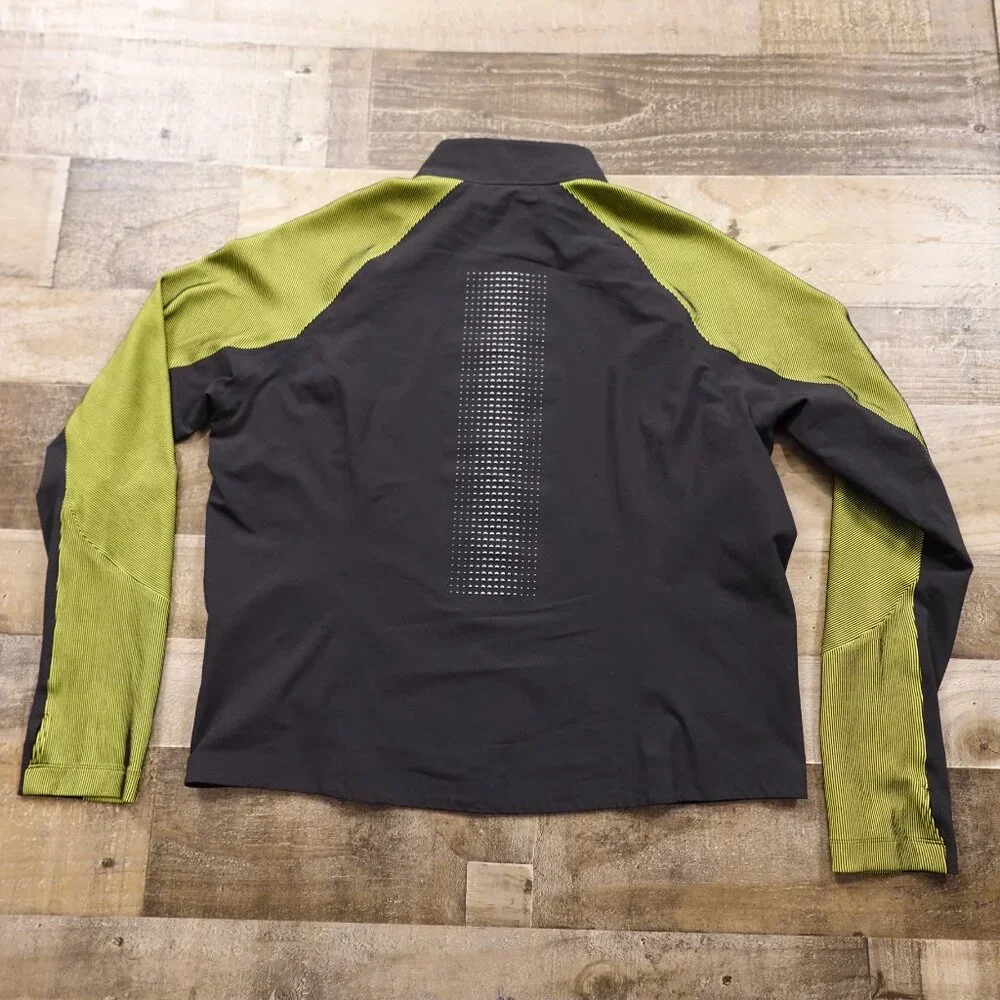Nike Dri-FIT Stadium Running Jacket Women’s Large Black Green‎ Reflective